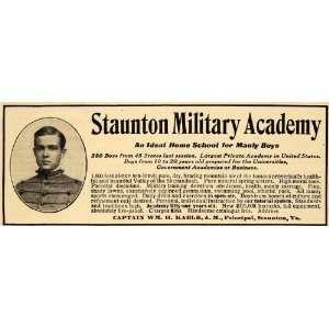  1911 Ad Staunton Military Academy Educational Institute 