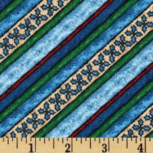   Wrapping Paper Stripe Blue Fabric By The Yard Arts, Crafts & Sewing