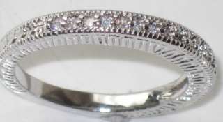 bn1144 LADY0.85ct PAVE ETERNITY SIMULATED DIAMOND RING  