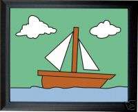 Simpsons TV Show & Movie Framed Sailboat Prop Replica Bart Homer Marge 