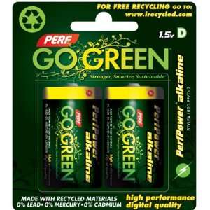  Perf Go Green D Batteries 2 ea