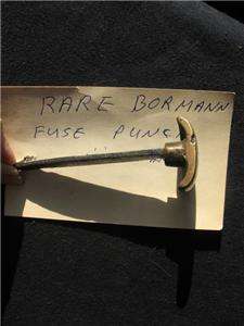Rare Antique Civil War Pa Estate Bormann Cannon Ball Fuse Punch~Not 