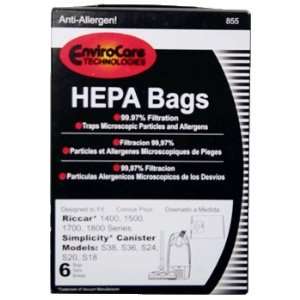  Riccar / Simplicity Vacuum Bags Type H HEPA Aftermarket 