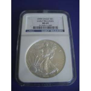  2008 American Silver Eagle $1 Early Releases NGC Certified 