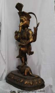   Tibetan Bronze Gilt Ganapati Ganesh Lord Ganesha India Buddha Statue
