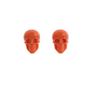  Tarina Tarantino Skull Post Earrings   Coral Jewelry
