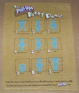     Huggies Diapers Pull Ups training pants POTTY DANCE print page AD