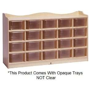  25 Tray Cubby 36 inch High Mobile Storage Steffy Wood 