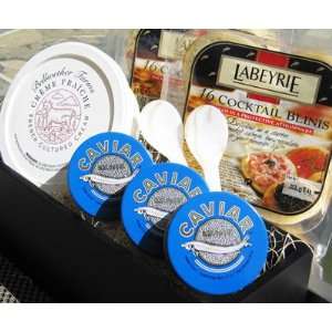 Russian Caviar Sampler Gift Basket Grocery & Gourmet Food