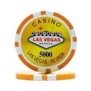  Set of 20 15g Clay Laser Las Vegas Chip   5000   Casino 