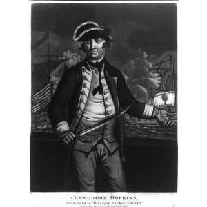  Commodore Hopkins,commander in chief of the American Fleet 