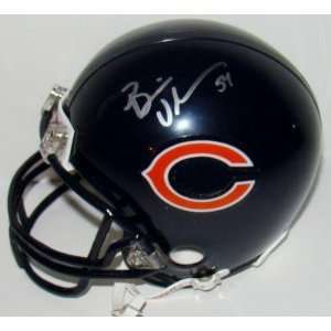  Brian Urlacher Autographed Mini Helmet   Autographed NFL 