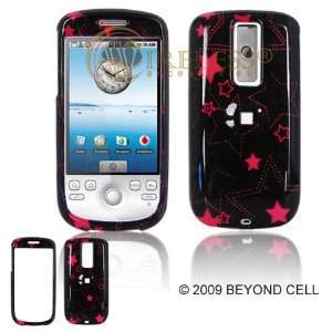  Black with Pink Shimmering Stars Design Snap On Cover Hard 