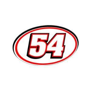   : 54 Number   Jersey Nascar Racing Window Bumper Sticker: Automotive