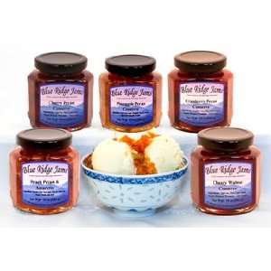 Blue Ridge Jams Conserves Variety Pack, Set of 5 (10 oz Jars)  