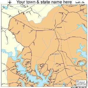  Street & Road Map of Sherrills Ford, North Carolina NC 