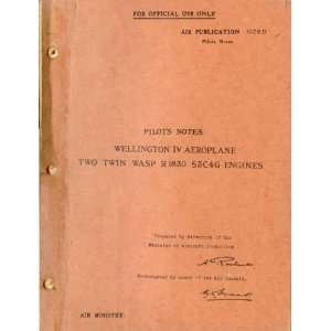    Vickers Wellington IV Aircraft Pilots Notes Manual Vickers Books