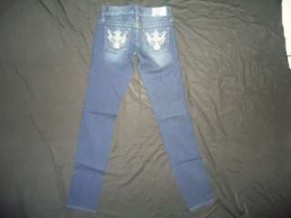 NWT WOMEN GUESS FOXY SKINNY CRYSTAL STUDDED JEANS 00 23 $108  