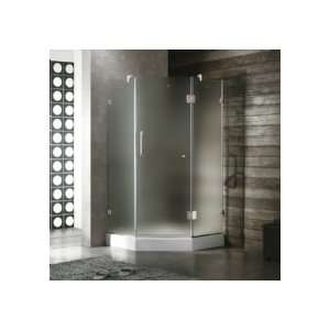 Vigo Industries VG6062CHMT40L 40x40 Frameless Neo Angle 3/8 Frosted 