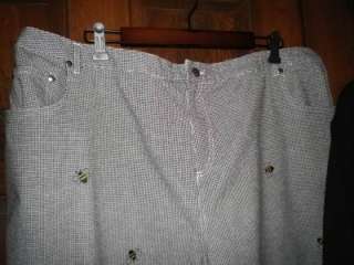 Quacker Factory~Bee Motif T shirt & Pant Set~Hobo~Tote~Excellent Cond 