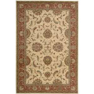  Living Treasures Collection Traditional Ivory and Red Wool 