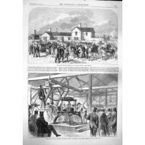   1865 Railway Station Epsom Downs Greenwich Telegraph
