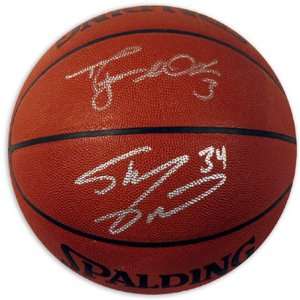   Shaquille ONeal Dual Autographed Indoor/Outdoor Basketball Sports
