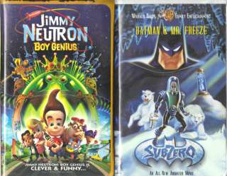 Jimmy Neutron Boy Genius & Batman & Mr. Freeze; 2 VHS  