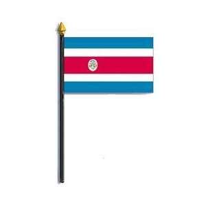    Costa Rica Flag Rayon On Staff 4 in. x 6 in.: Home & Kitchen