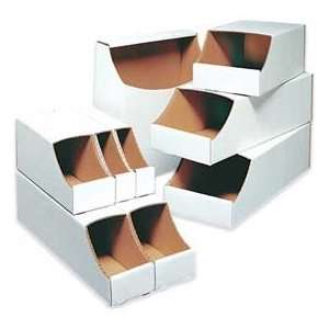   12 X 4 1/2 Stackable White Corrugated Bin Boxes
