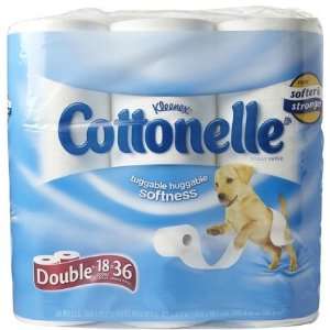  Cottonelle Double Roll (2X Regular), 1 Ply, White 18pk 
