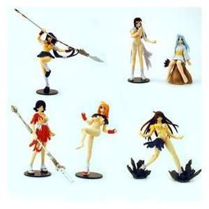   Ikki Tousen SR Series Gashapon Mini Figures (Set of 6) Toys & Games