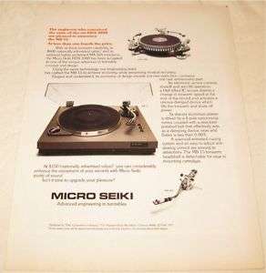 Micro Seiki MA 505 MB 15 DDX 1000 Turntable PRINT AD  