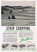 1951 Brillion Seeder Farming Strip Cropping Vintage Ad  