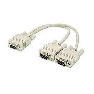  DB9 Serial Y Cable, 2 Male To 1 Female