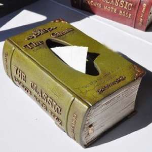  Ancient Classic Book Style Tissue Box Cover,old World 