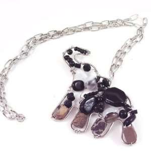   Necklace set french touch Eléphant Créatif black brown. Jewelry