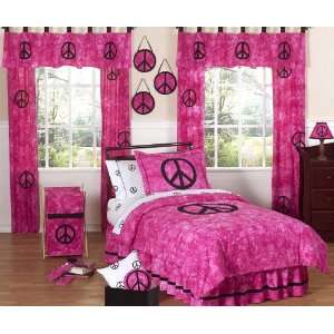  Pink Peace 3 Piece Full/Queen Bedding Set: Home & Kitchen
