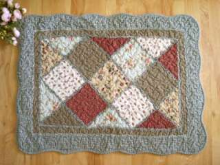Country Patch Quilted Cotton Mat Rug Floor Runner C  