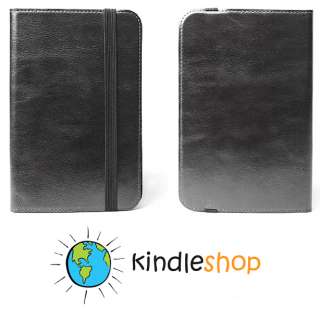   100% Top Grain Cowhide BLACK Leather Case for Kindle Keyboard 3G Wi Fi