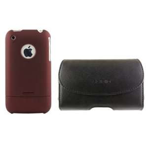   Combo for iPhone 3G/3GS   Burgundy/Black Cell Phones & Accessories