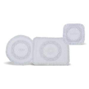  Three Piece Passover Cover Set in White 