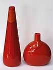 Pair of Vintage Murano Art Glass Vase Vases  