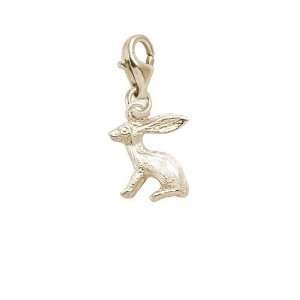 Rembrandt Charms Easter Bunny Charm with Lobster Clasp, Gold Plated 
