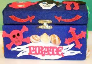 OOAK Handmade Blue Pirate Treasure Chest/Decorative Box  