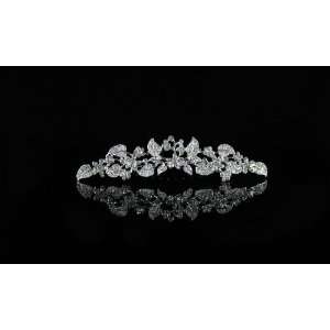  Bridal Wedding Veil Swarovski Crystal Tiara Comb Beauty