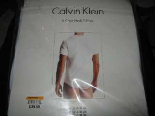 NEW CALVIN KLEIN CREW NECK T SHIRT 3 PACK WHITE SMALL  