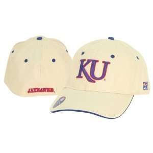  Kansas Jayhawks NCAA Khaki OSFA Fitted Hat: Sports 