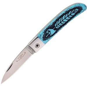  Lone Wolf Knives Turquiose Eagle Feather, Turquoise Stone 