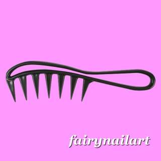 Black Curly Wave Crimped Hairdressing Hair Comb New  